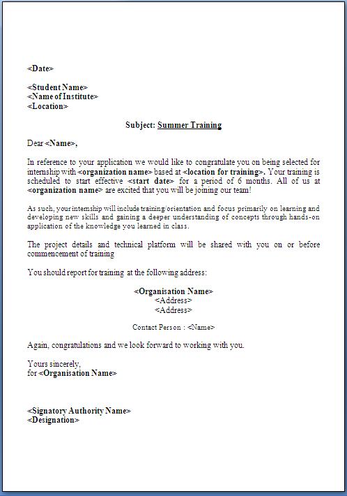 Application Letter, Sample Application Letter Format